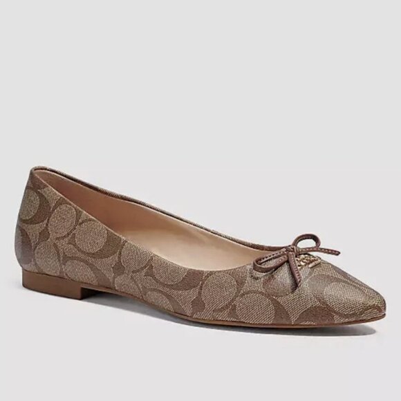 Coach Annabel Signature Ballet Shoes NIB - Picture 1 of 4